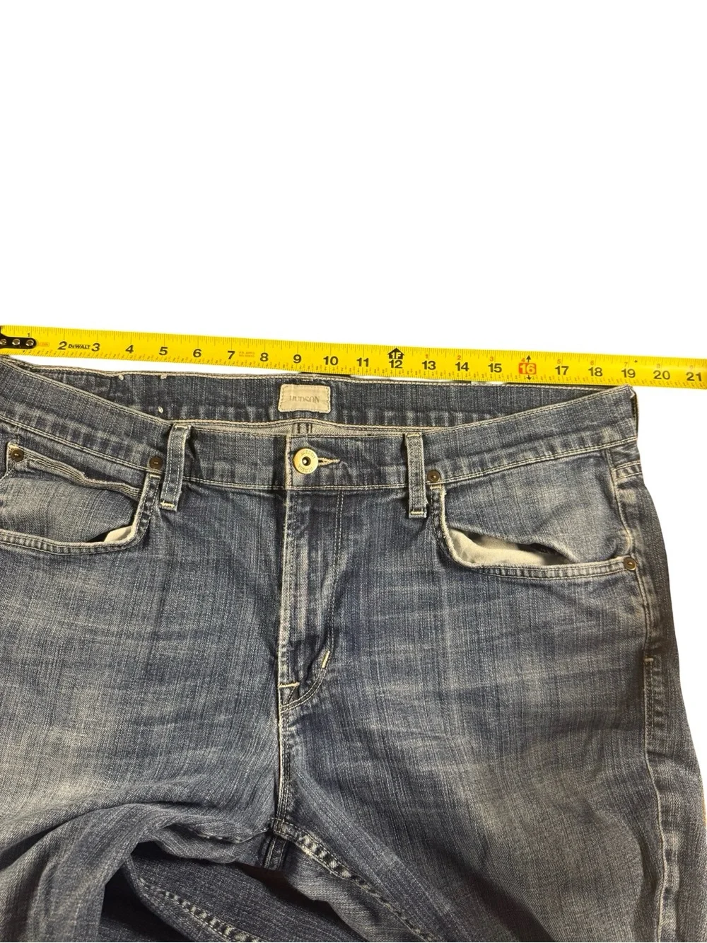 Hudson Jeans Byron Straight Five Pocket Mens Waist 38 Blue Medium Wash‎